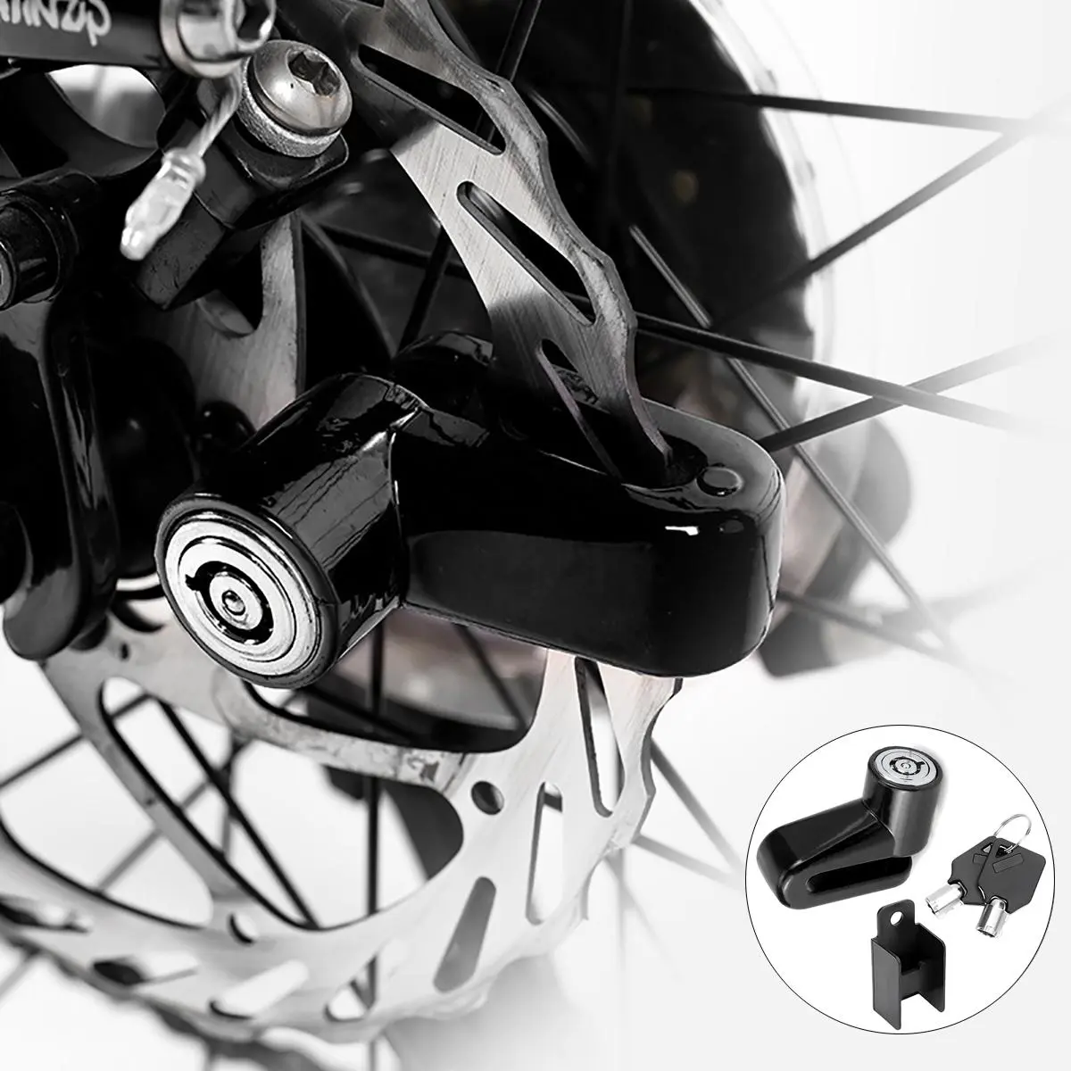 Bike Anti-theft Wheel Disc Brake Lock, Mountain Bike Padlock With 2 Keys, Bicycle Disc Brake Lock, Motorcycle Safety Lock