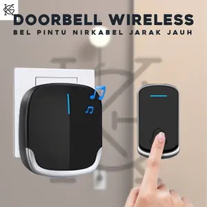 Bel Pintu Rumah Anti Air Tanpa Kabel Door Bell Wireless Waterproof 1 Receiver
