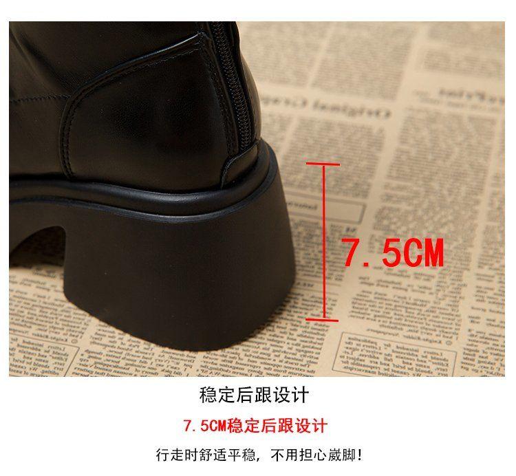 Product Introduction of Platform Martin Boots for Women, New Hot Style for Spring and Autumn, High Heel Ankle Boots, Korean Style Short Boots for Women 13