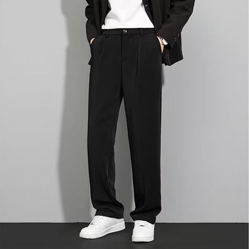 Ice Silk Pleated Suit Pants Men Women Loose Fit Casual Trousers Lightweight Wide Leg Korean Style - TikTok Shop Singapore Ice Silk Pleated Suit Pants Men Women Loose Fit Casual Trousers Lightweight Wide Leg Korean Style - TikTok Shop Singapore