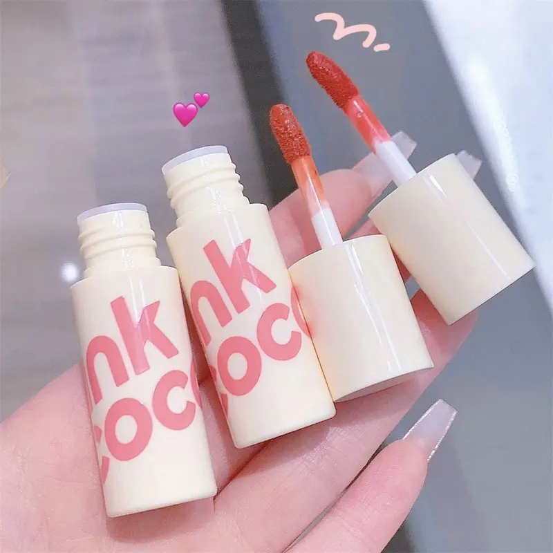 Son Kem Lì PINKCOCO, Bùn Môi Nhung Lì Son Môi Lê Đỏ Cà Phê Sữa Học Sinh 7