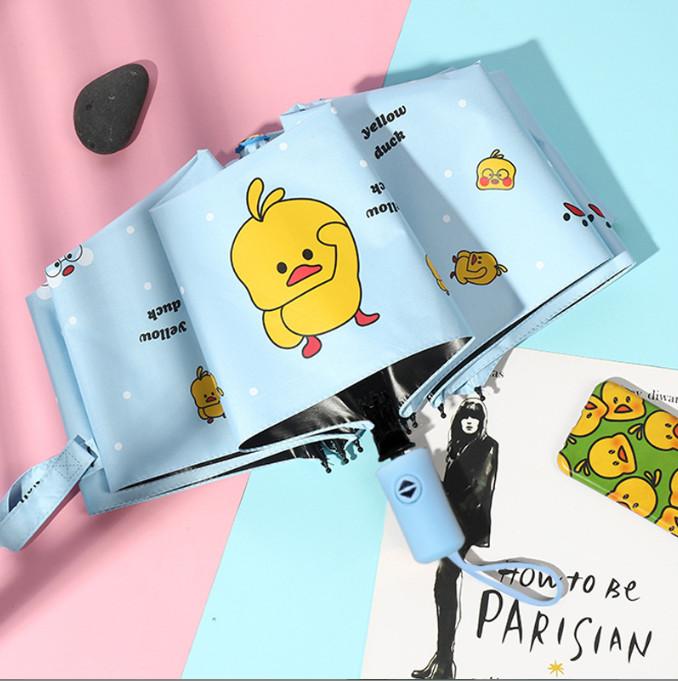 Ô dù che mưa nắng chống tia UV hình gấu vịt dễ thương LILA OGAUVIT14 Thép không gỉ Gấp ô gấp gọn oducauca