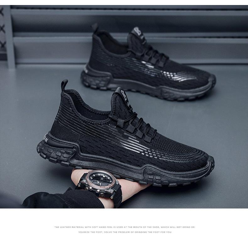 Product Introduction of Giày Flyknit Lưới Nam, Nhẹ Và Mềm, Đế Mềm, Thoáng Khí, Thích Hợp Cho Mùa Hè, Giày Thể Thao, Phong Cách Sinh Viên, Thoải Mái, Không Trơn Trượt, Giày Thường Ngày, Hàng Mới Về, 2024 13