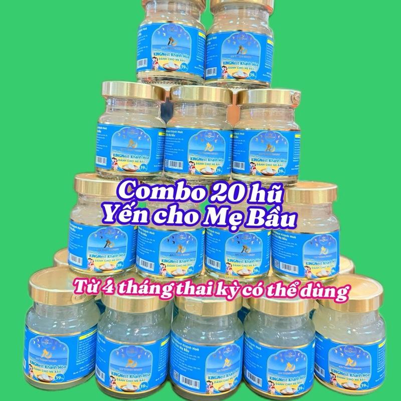 Combo 20 hũ yến sào KINGNest vị Dành cho Bà bầu loại 70ml 39% yến tươi tự nhiên, bổ sung Sắt, DHA, Canxi. Dinh dưỡng cho mẹ phát triển cho Bé