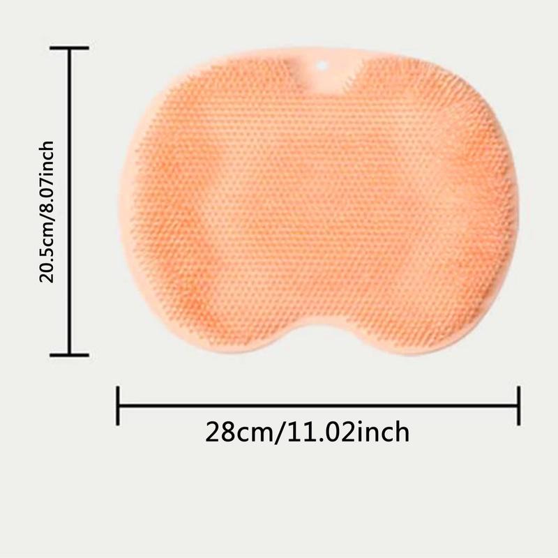 Product Introduction of Silicone Shower Foot Scrubber Mat, Wall Mounted Hands Free Exfoliating Back Scrubber, Everything Shower Products, Bath Wash Pad 1