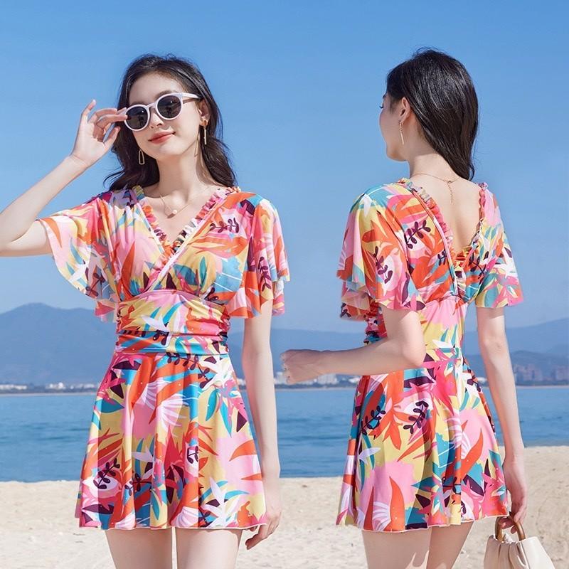 Bộ Bikini, In Hình Lá Phong, Dành Cho Nữ, Vừa Vặn Ôm Sát Cơ Thể, Định Hình, Cạp Cao, Thích Hợp Đi Biển Và Bơi Lội 2