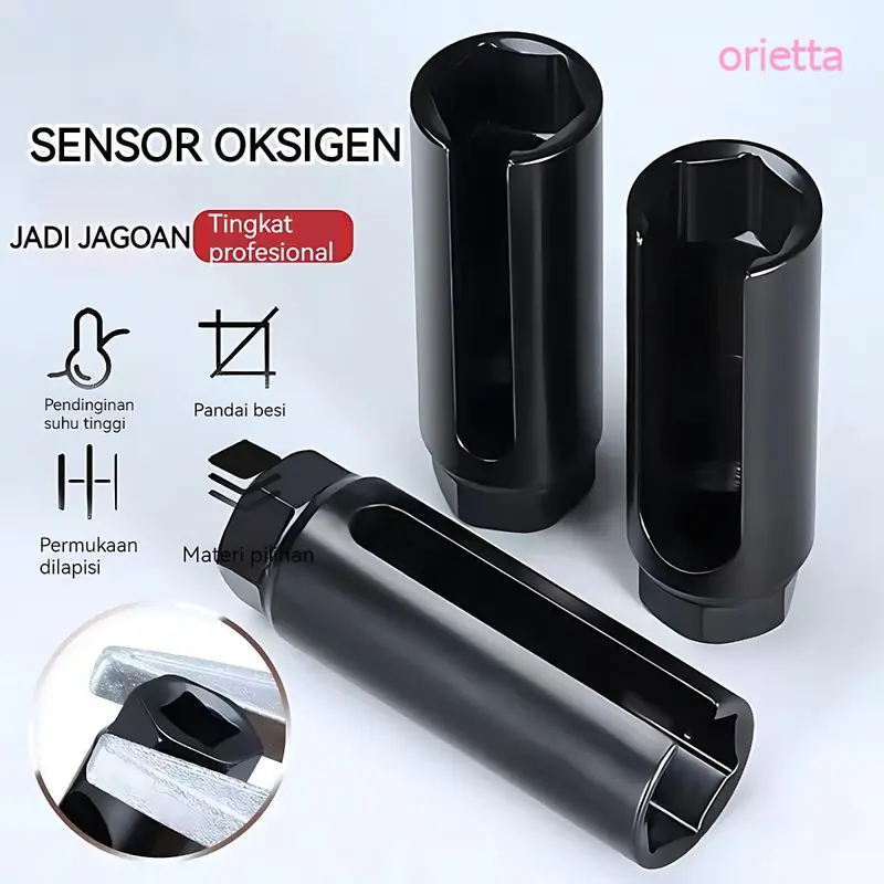 Kunci Soket Oksigen 22mm - Alat Profesional untuk Melepas & Memasang Sensor O2 - Perkakas Bengkel Mobil yang Kuat & Presisi.pain 0