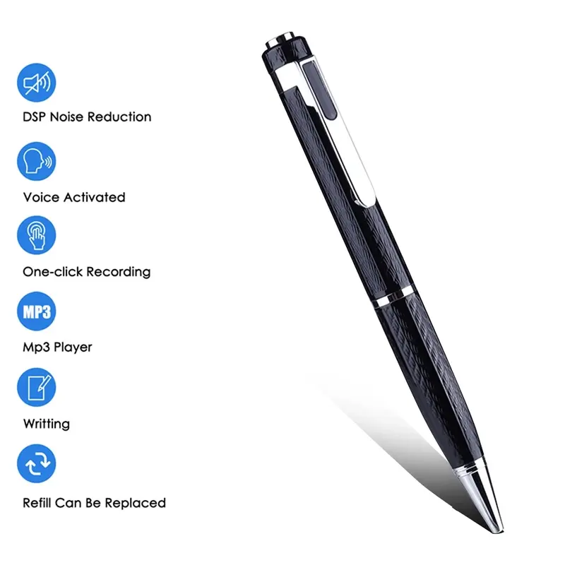 MIni Digital Voice Recorder Pen Professional Audio Sound Recording ...
