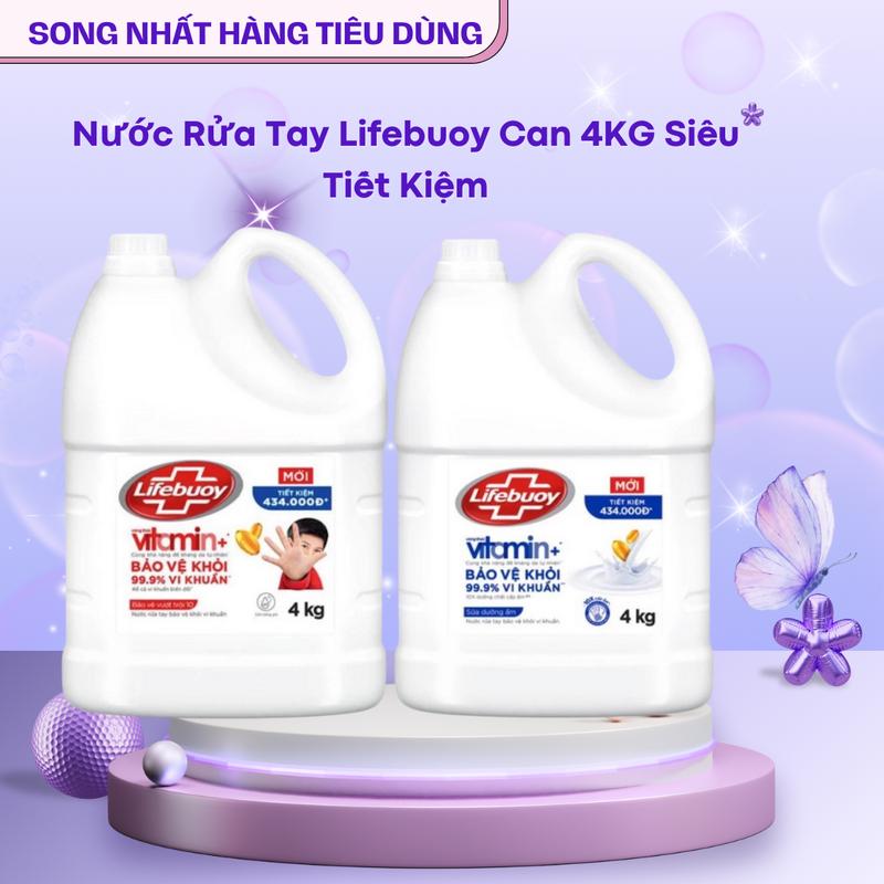 Nước Rửa Tay Lifebuoy Can 4KG Siêu Tiết Kiệm