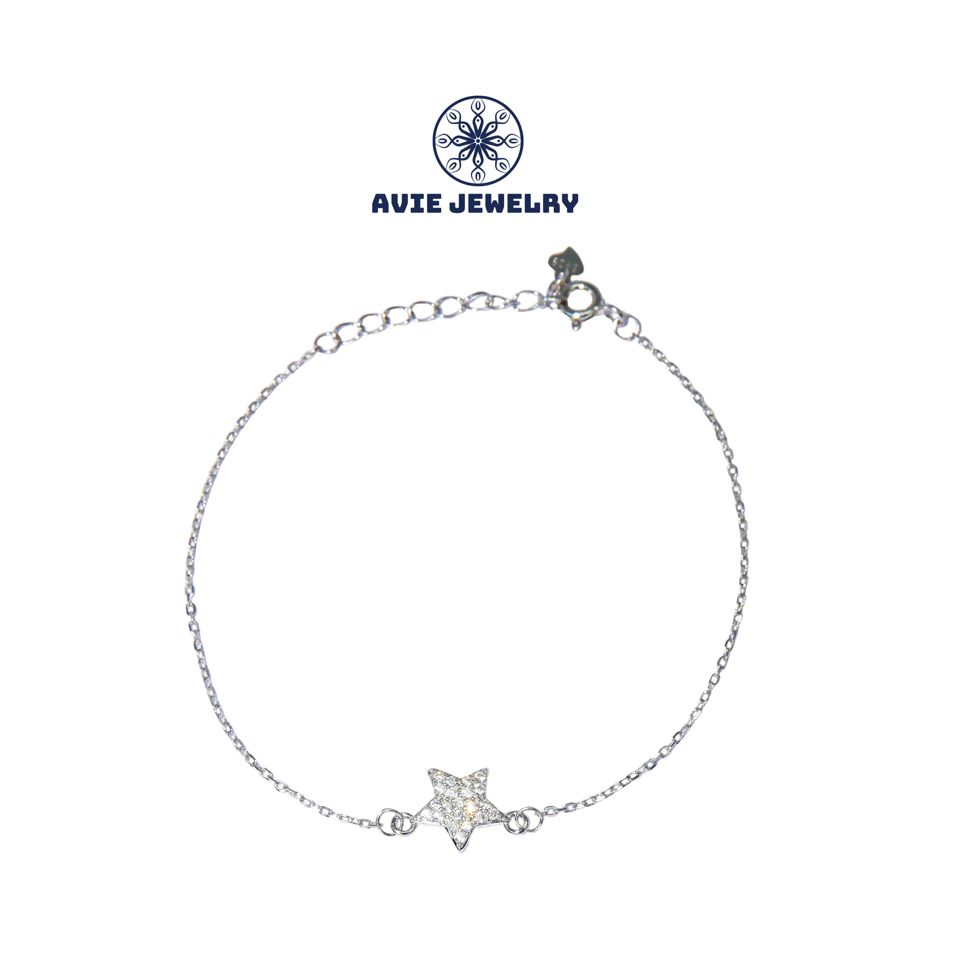 Lắc tay nữ bạc 925 AVIE Ngôi sao Lấp lánh Ngôi sao Bạc Sang trọng cực Trend AVIE JEWELRY LTAVIE0122