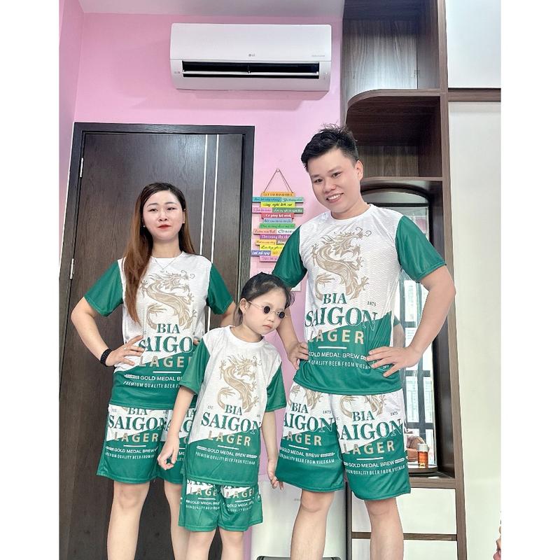Bộ Quần Áo Thể Thao Nam Nhiều Màu Thời Trang Thiết Kế Thun Lạnh Cao Cấp BIA SAIGON XANH CHP K0 4