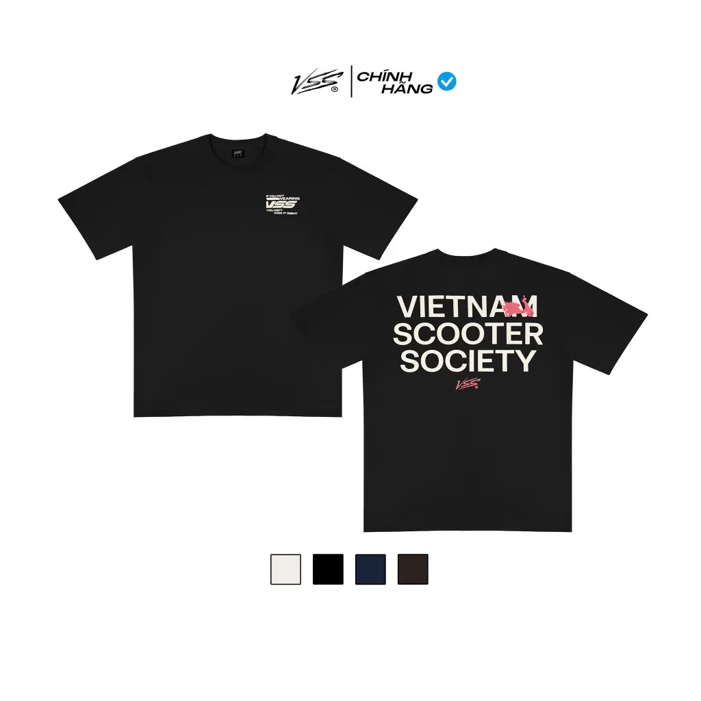 Áo Thun VSS, Thương Hiệu Nội Địa Thật, Vải Cotton 100%, Cổ Tròn, Dáng Rộng Và Ngoại Cỡ, Unisex, VAT10 Nam Menswear