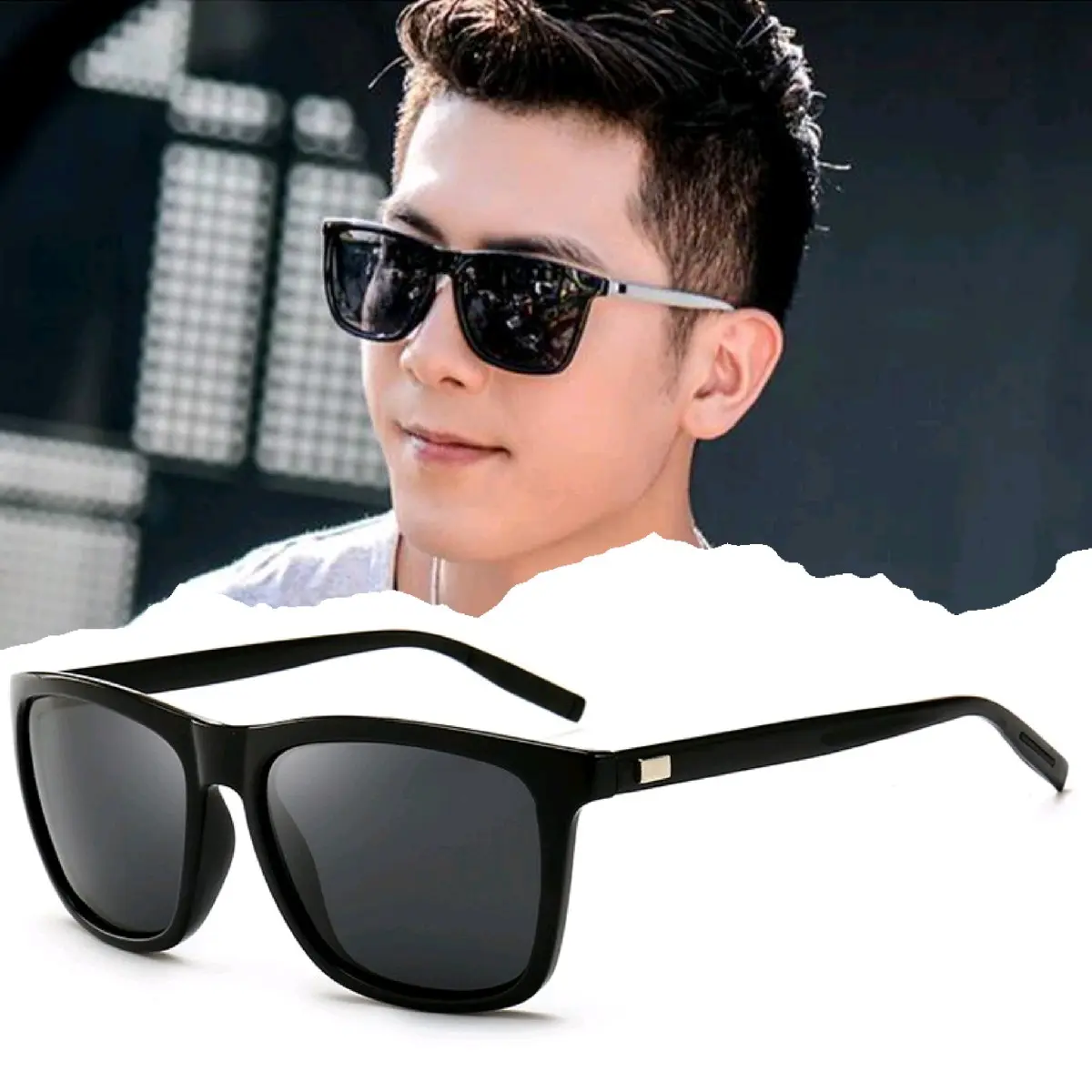 COD Bayar Di Tempat Kacamata Pria polarized anti silau kualiatas premium Bingkai Penuh tac polarized lensa blue