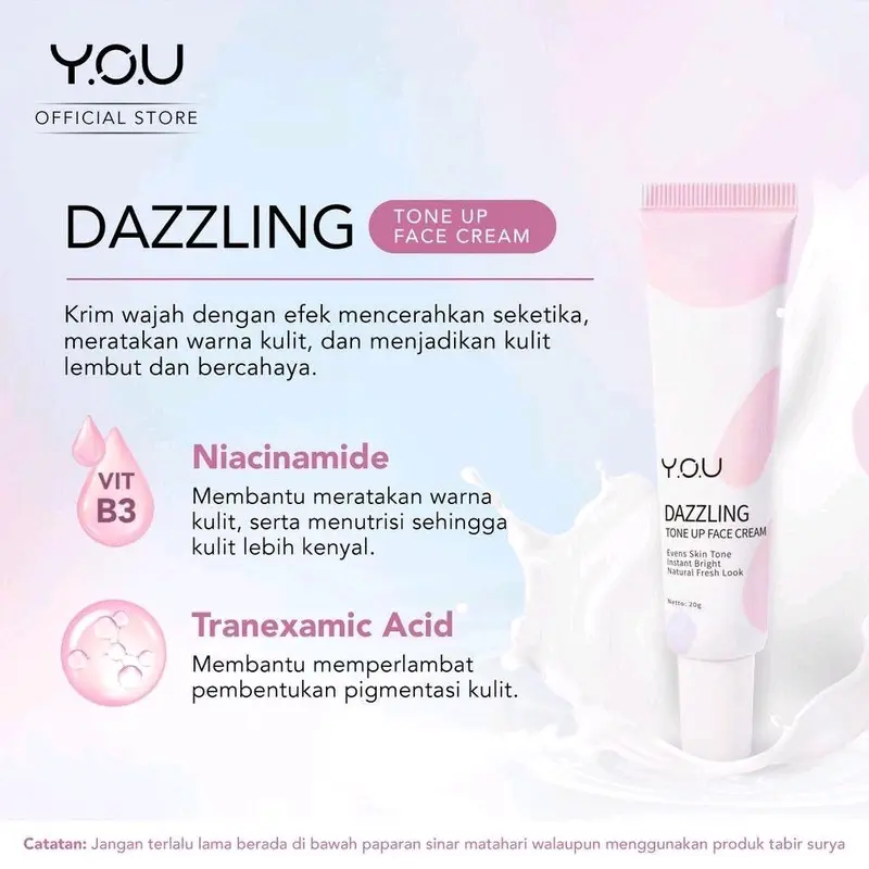 Y.O.U DAZZLING TONE UP FACE CREAM 1