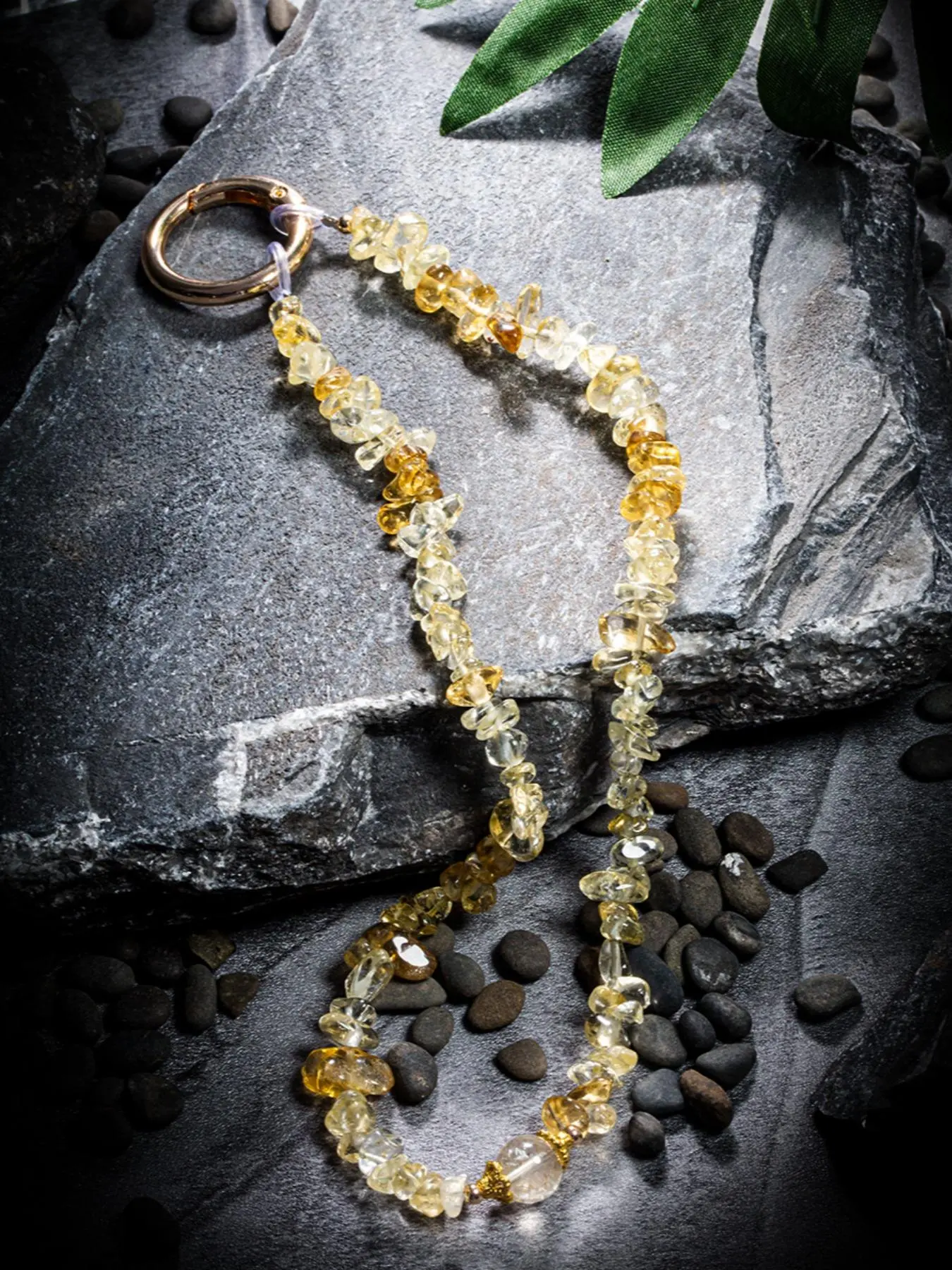 Natural Crystal Phone Chain, Healing Stone Phone Lanyard, Fashion Phone Strap for Women & Men, Mobile Phone Decoration Accessories