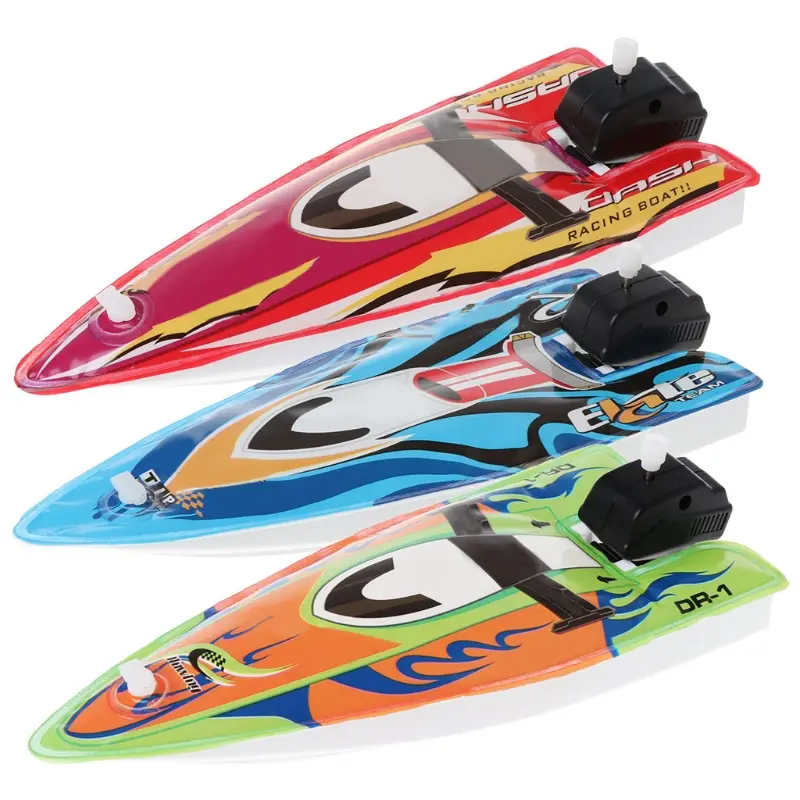 BOYI  Vintage Inflatable Boat Bathing Toy Clockwork Toy Model Furniture Decoration Craft Children Birthday Christmas Gift