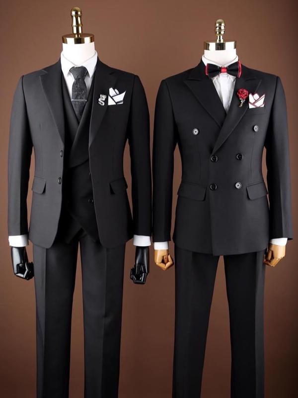 Bộ Vest Nam 6 Cúc Dáng Hàn Quốc, Chất Liệu Chéo Hàn Cao Cấp, Áo Vest 2 Lớp Thoáng Mát Thoải Mái Khi Mặc