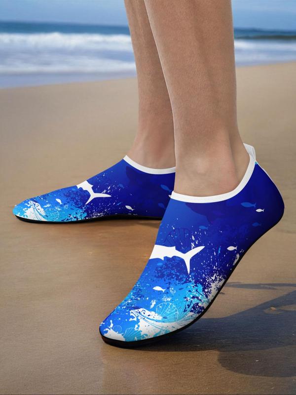 Men's Random Print Water Quick-dry Aqua Shoes, Casual Barefoot Beach Aqua Socks Swim Shoes for Women & Men, Non Slip Beach Yoga Pool Camping Shoes 3