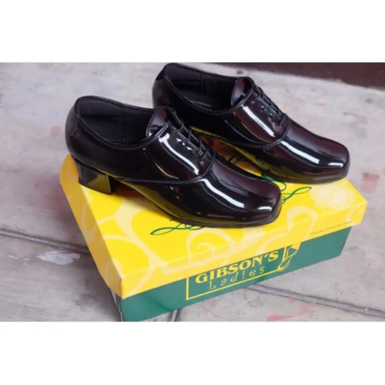 Gibson SN03 for PNP Security Guard Student Dress Shoe Wetlook Everydaywear Duty Shoe Closed Footwear Comfort Insole Leather Office Work