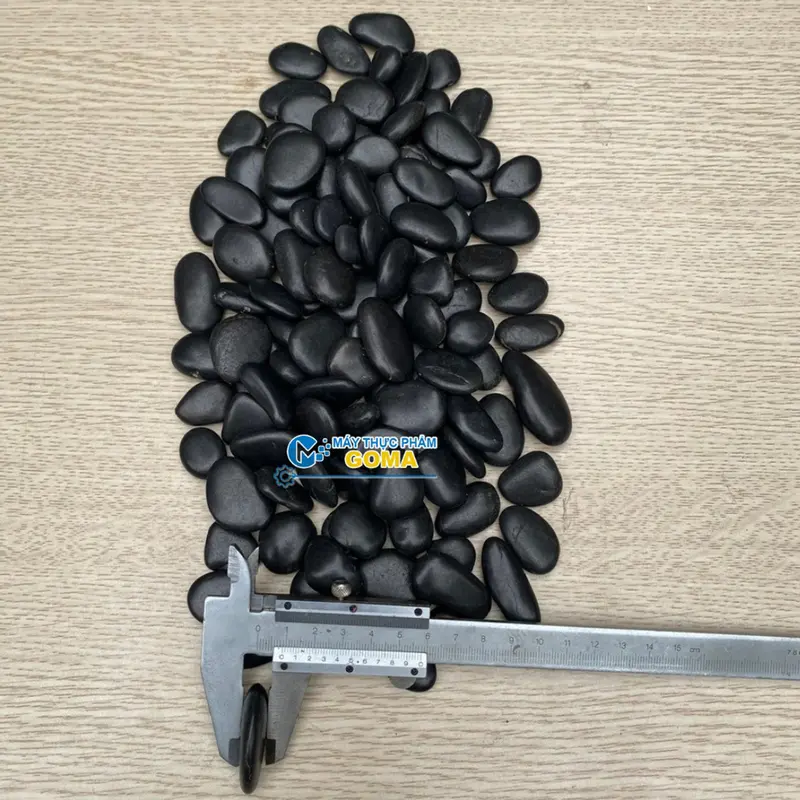 1Kg Đá Nướng Lạp Xưởng, Đá Bếp Nướng Xúc Xích Loại Tốt - Sỏi Đen Bóng Hàng Nhập Khẩu Ánh Tự Nhiên 2