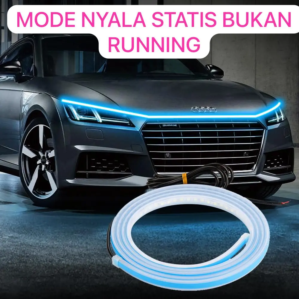 LAMPU DEKORASI LIS BODY MOBIL LAMPU ALIS 12 VOLT MOBIL LAMPU KAP MOBIL BUKAN RUNNING 1.5 METER Car
