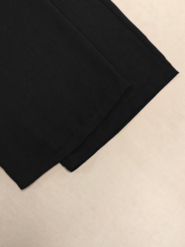 Women's Solid Drawstring Waist Pants, Casual Pocket Trousers for Summer, Women's Bottoms for Daily Wear 6