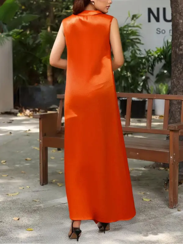 Women's Solid Color Dress, Elegant Sleeveless Dress for Party Dating Wear, Ladies Clothes for All Seasons 1