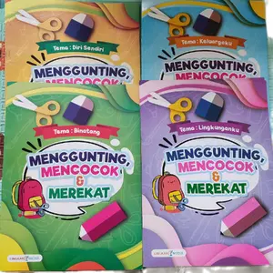 Buku Menggunting Mencocok Merekat Seri Tematik Ukuran Besar untuk Paud TK - Lingkar Media