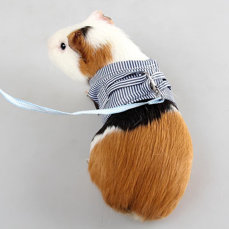 S/L Small Pets Chest Strap Hamster Outdoor Traction Rope Adjustable Harness Leash Vest for Rabbit Hedgehog Chinchilla Guinea Pig 4