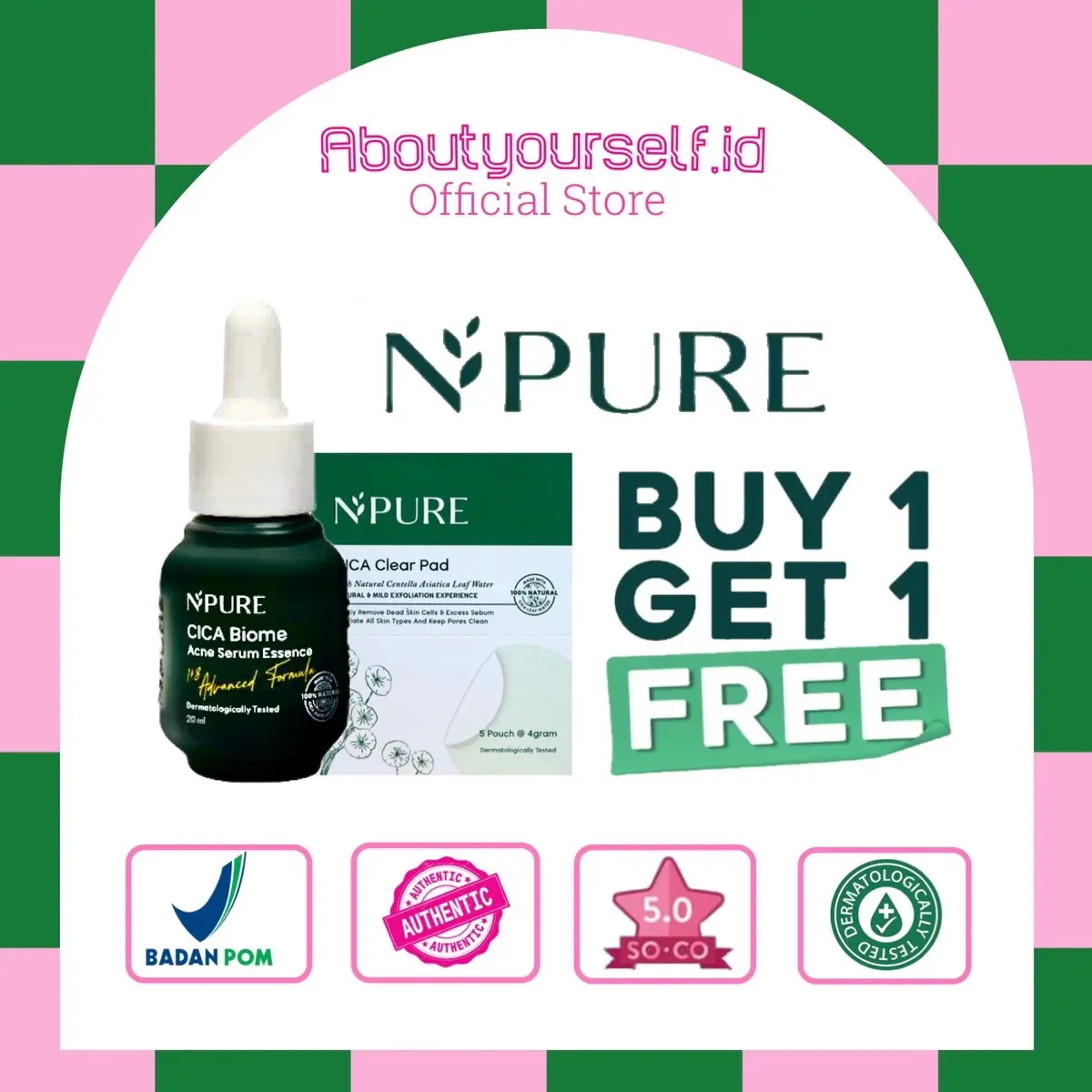 NPURE Anti Acne Serum / Serum Anti Jerawat / Kulit Berminyak / Serum Wajah Bebas Jerawat