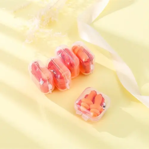 Nút bịt tai chống ồn cao cấp đựng hộp, nút bịt tai chống nước khi đi bơi, (Gồm 2 nút) 4