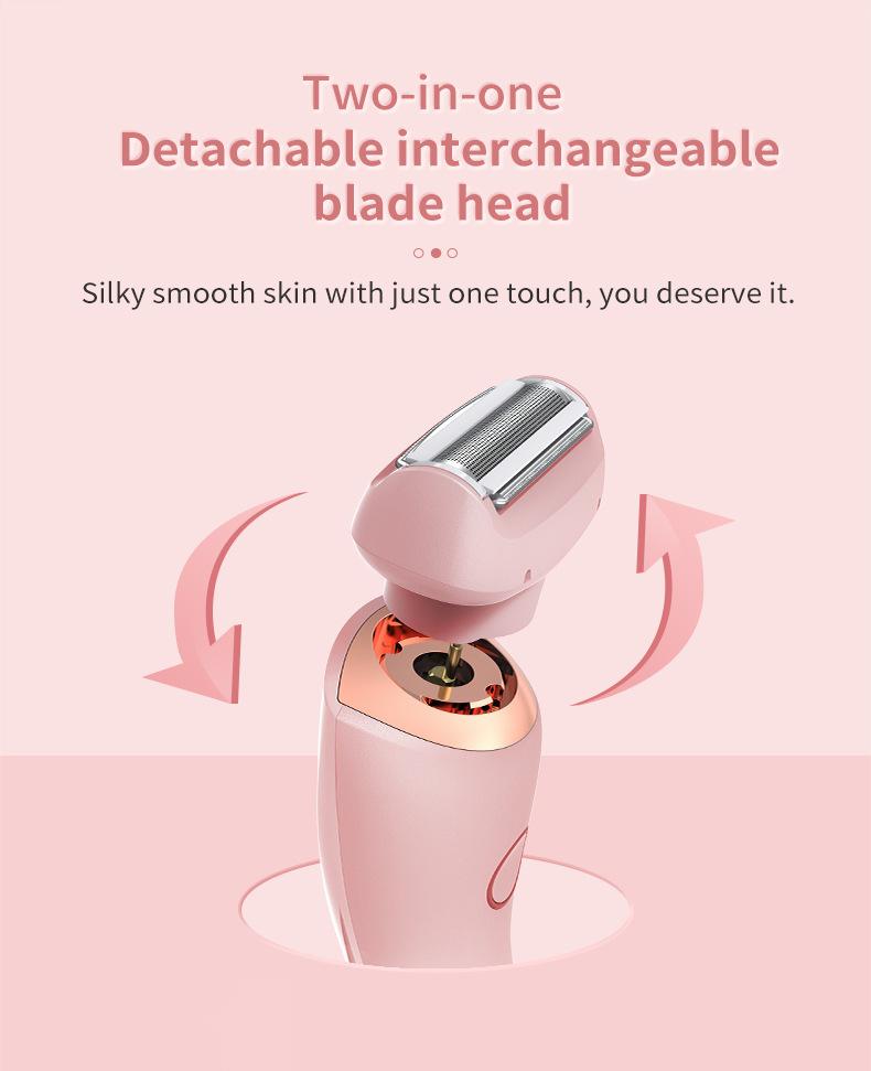 Product Introduction of Ladies Electric Shaving Machine Double Head Female Shaving Knife Female Armpit Hair Private Pubic Hair Household Hair Removal Knife Beard Knife 4
