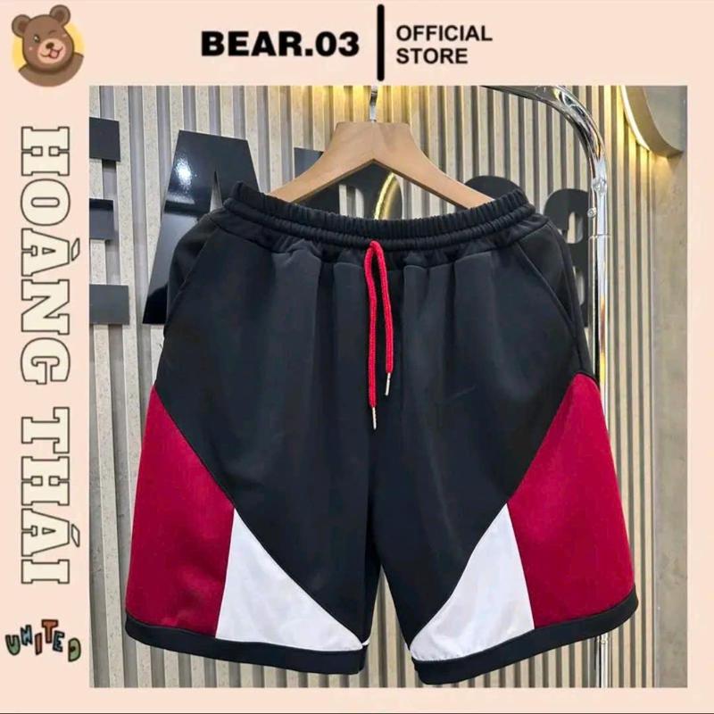 Quần đùi nam drew mặt cười vải dệt logo mát,quần short nam hot 2024 3
