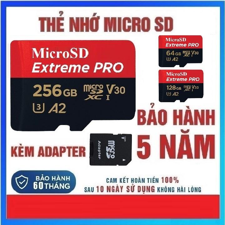 Thẻ nhớ MicroSD Extreme Pro 32GB 64GB 128GB 256GB upto 170MB s Camera Flycam 