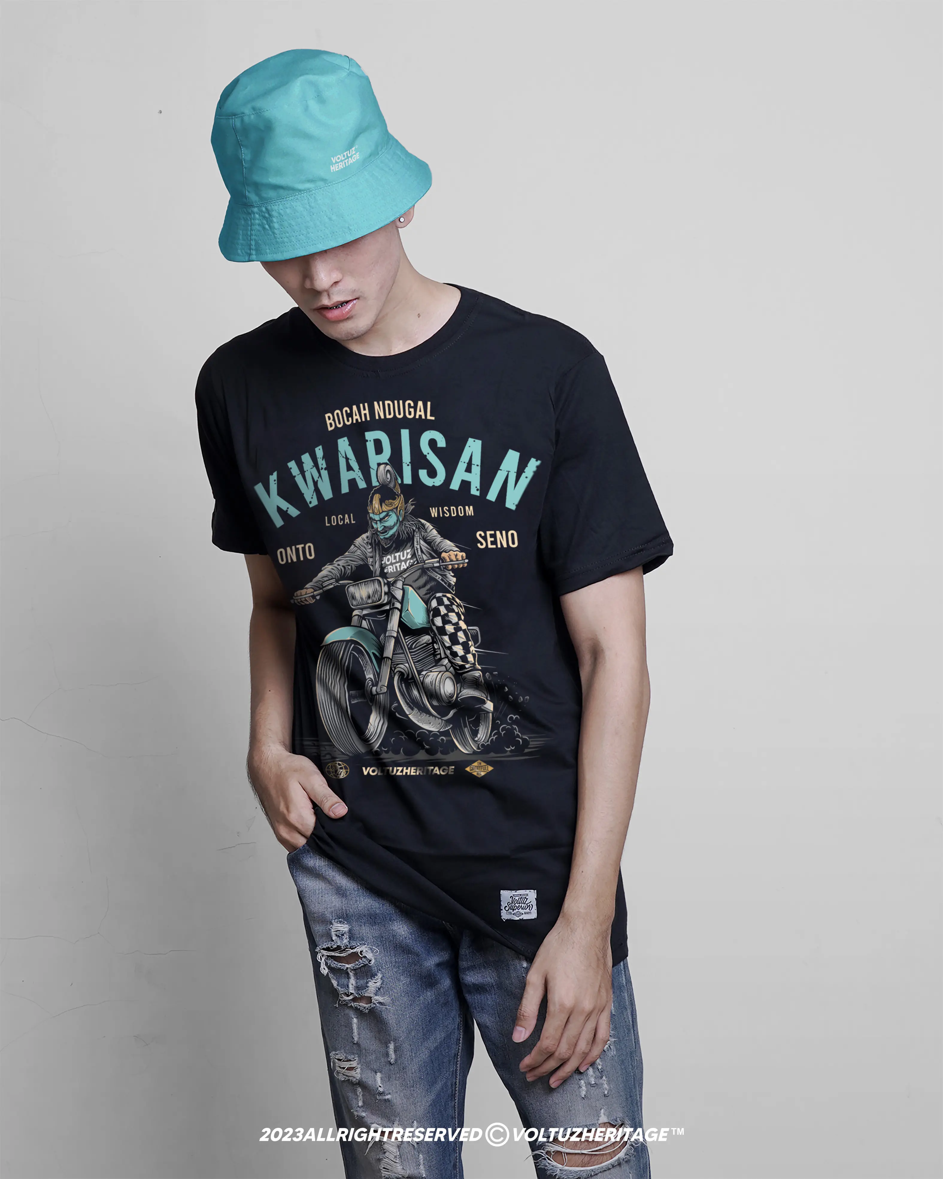 KAOS BUDAYA VOLTUZ HERITAGE NDUGAL KWARISAN Combed Sablon Unisex Katun