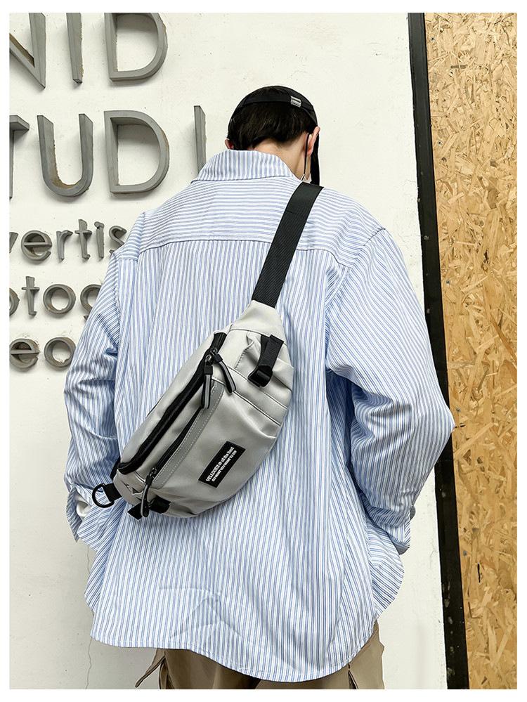 Product Introduction of New Japanese Ins Chest Bag Harajuku Large-Capacity Crossbody Bag Men's Fashion Brand Multi-Functional Travel Sports Small Bag All-Match Waist Bag 16