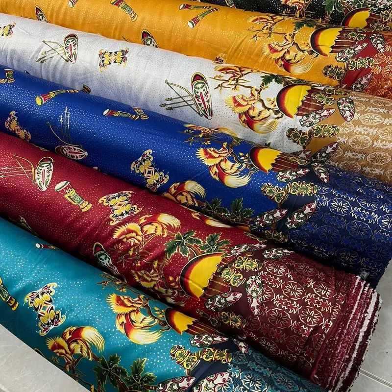 (Part X) Kain Batik khas Papua mewah Foil Gold Pria Wanita (lb120) Harga per meter cck Gamis Kebaya atasan hem couple dll 1