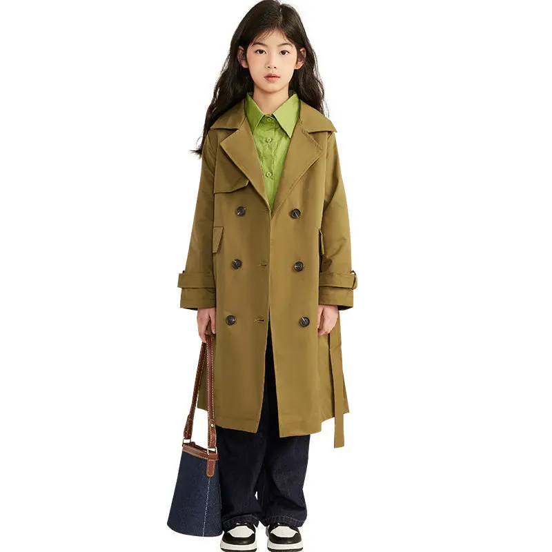 Long Coat Anak korean style Atasan anak wanita panjang Coat premium casual anak Fashion Jaket anak