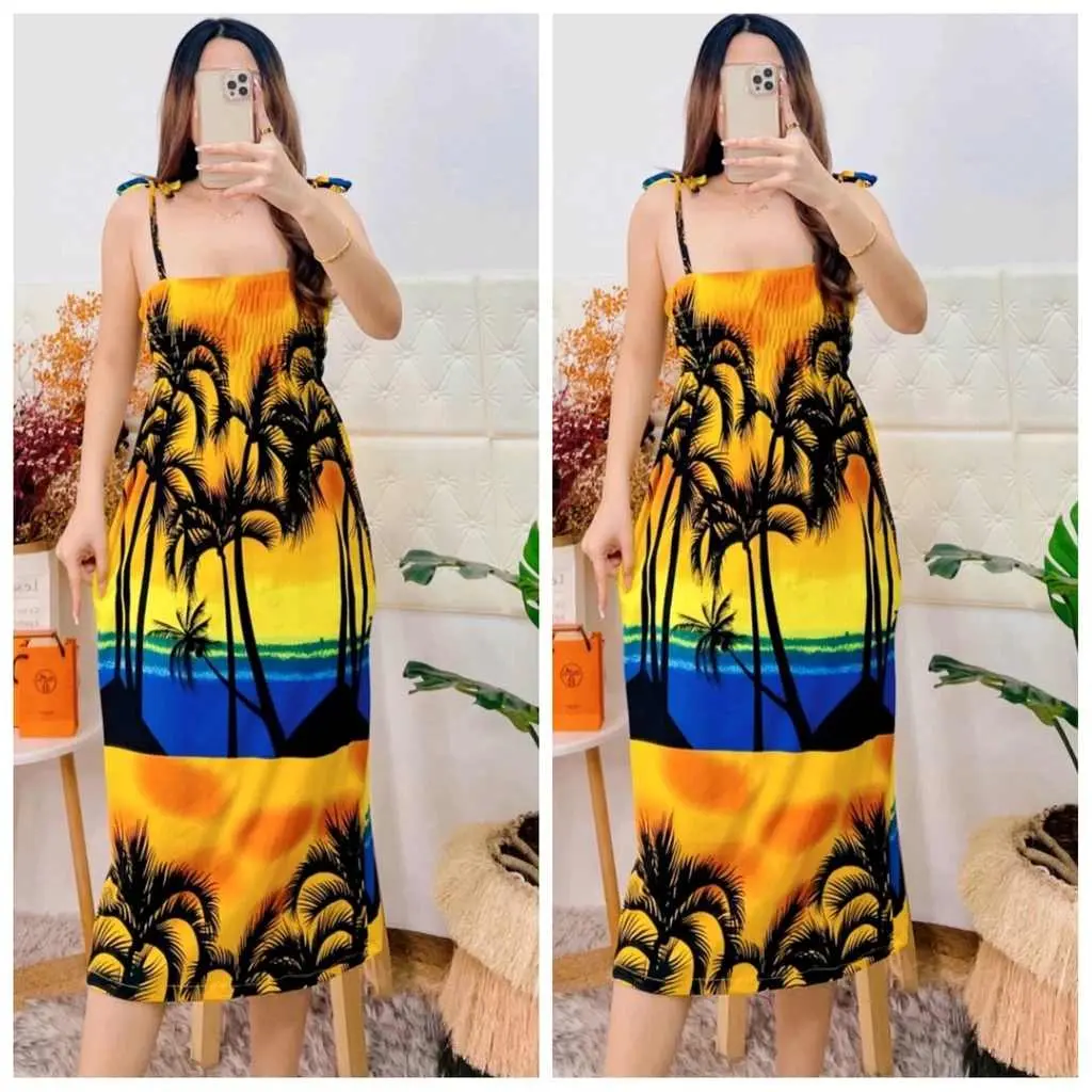 Cleavage LONG dress/sexy summer dress freesize Casual V-Neck Vneck Maternity