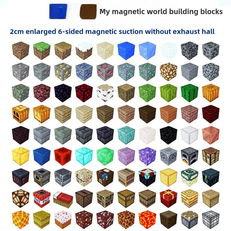 Blok Bangunan Dunia Magnetik Saya, Mainan Pendidikan Kanak-kanak, Patung Zarah Besar, Model Istana, Hiasan, Borong, ZOYOMall Plastik Toys