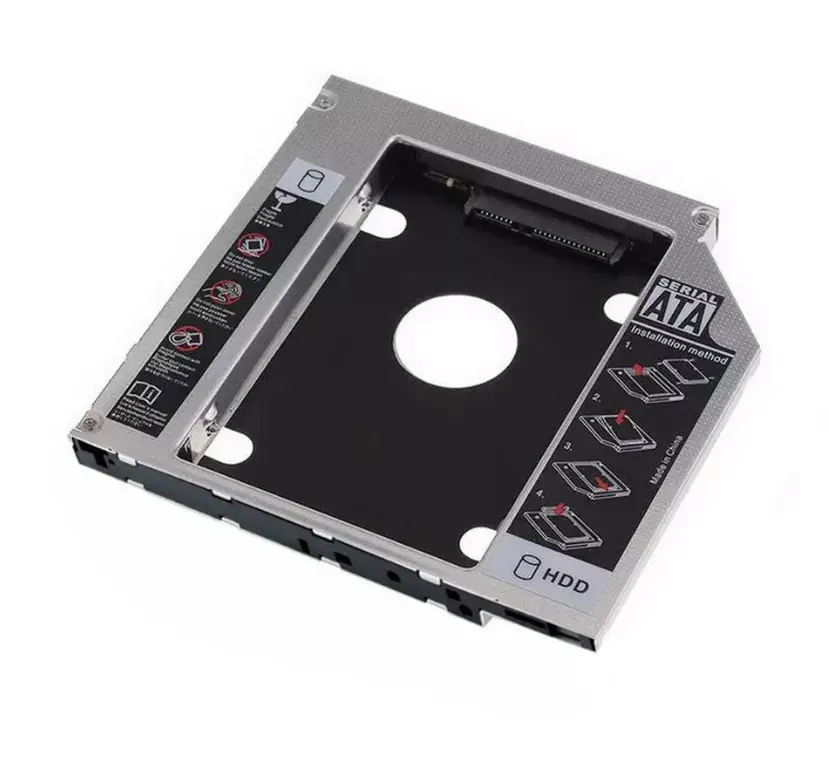 Caddy Mỏng 9.5mm, Dày 12.5mm gắn ổ cứng cho laptop vỏ nhôm bền