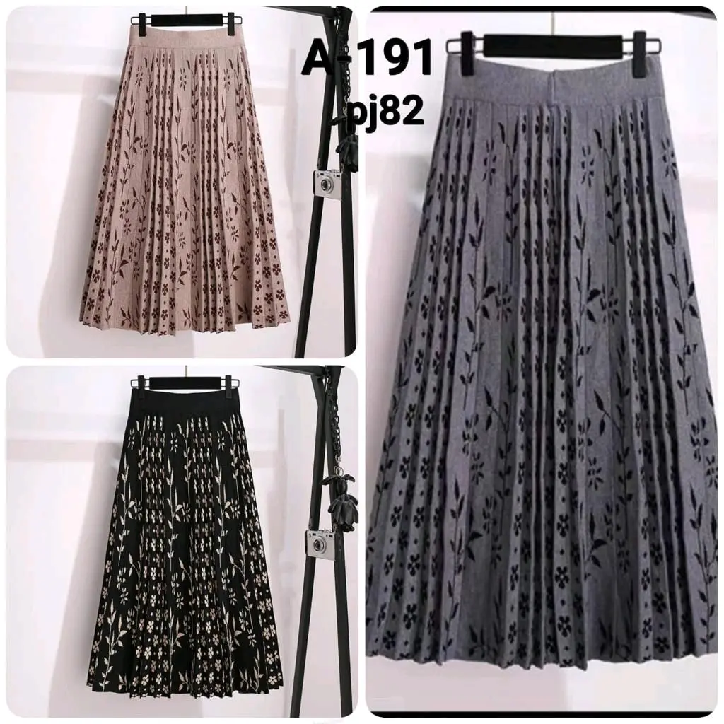 Rok Rajut Import Bunga A.191