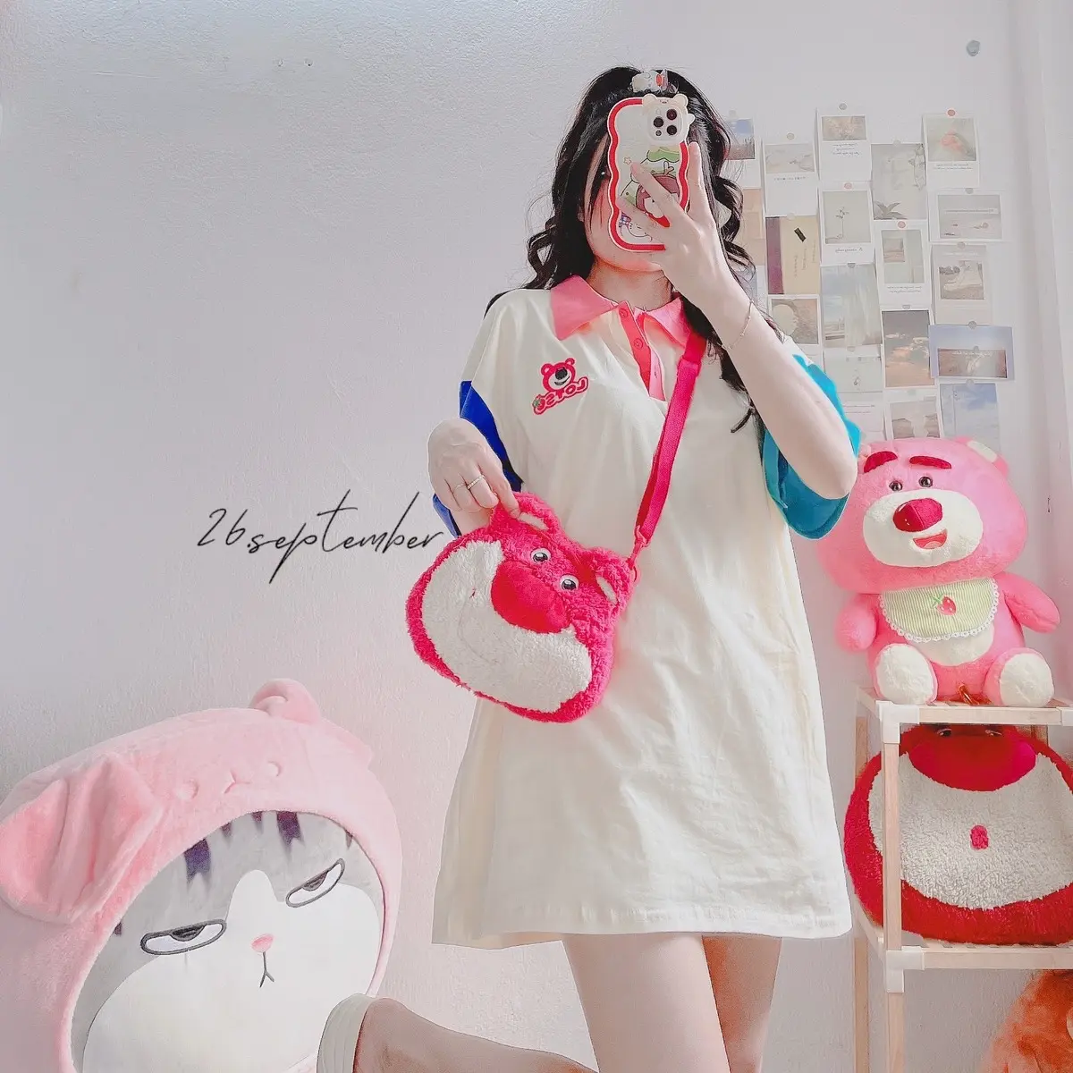 Áo polo phối màu