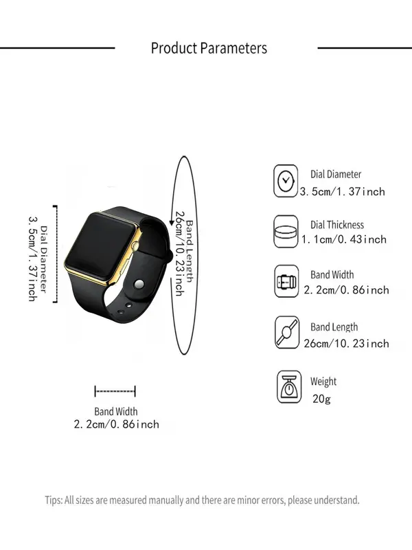 Sport Led Digital Smartwatch, Women's Silicone Electronic Wrist Watch without Box 7
