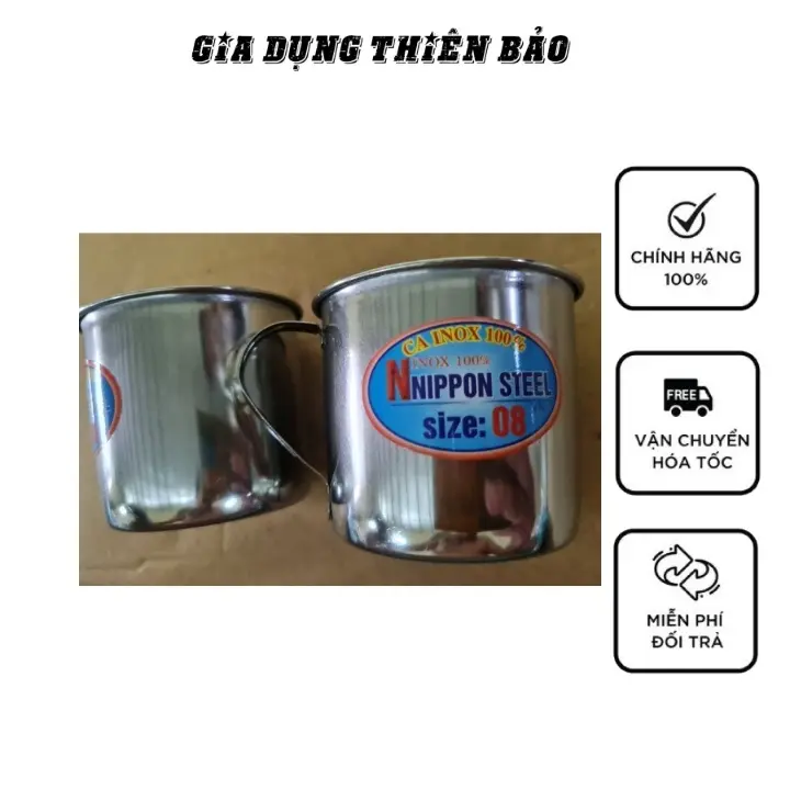 Ca/Cốc/Ly Size Số 8 Inox Phục Vụ Cho Nhu Cầu Công Cộng Trường Học Hoặc Công Trình