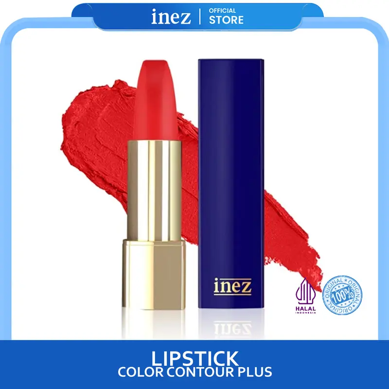 INEZ Lipstick Color Contour Plus Lipstik Matte Gloss Pewarna Bibir Lasting 0