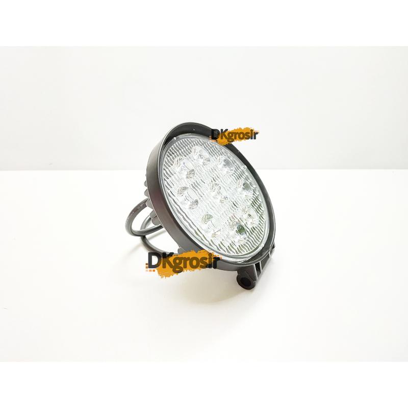 Lampu tembak sorot LED Worklight 9 mata cahaya Putih KOTAK BULAT 6