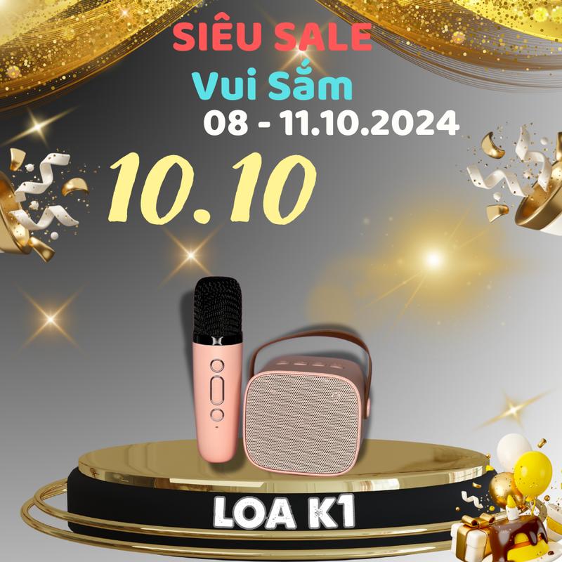 Loa Mini Hát Karaoke K1 - Kết Nối Mọi Thiết Bị, Hỗ Trợ Bluetooth 5.0, Giải Trí, Nghe Nhạc dành cho máy chiếu