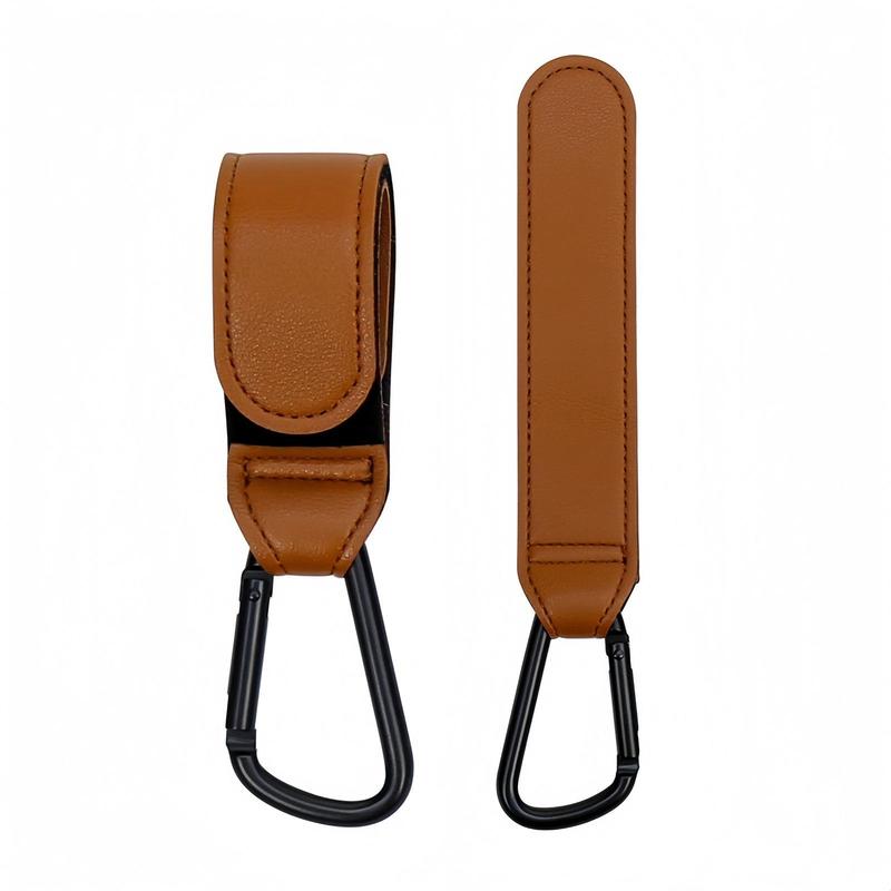 Product Introduction of 2pcs Baby Car Seat Hook, Faux Leather Accessories Stroller Hook For Hanging Bags, Easy To Use, Baby Storage & Organizers Supplies 10