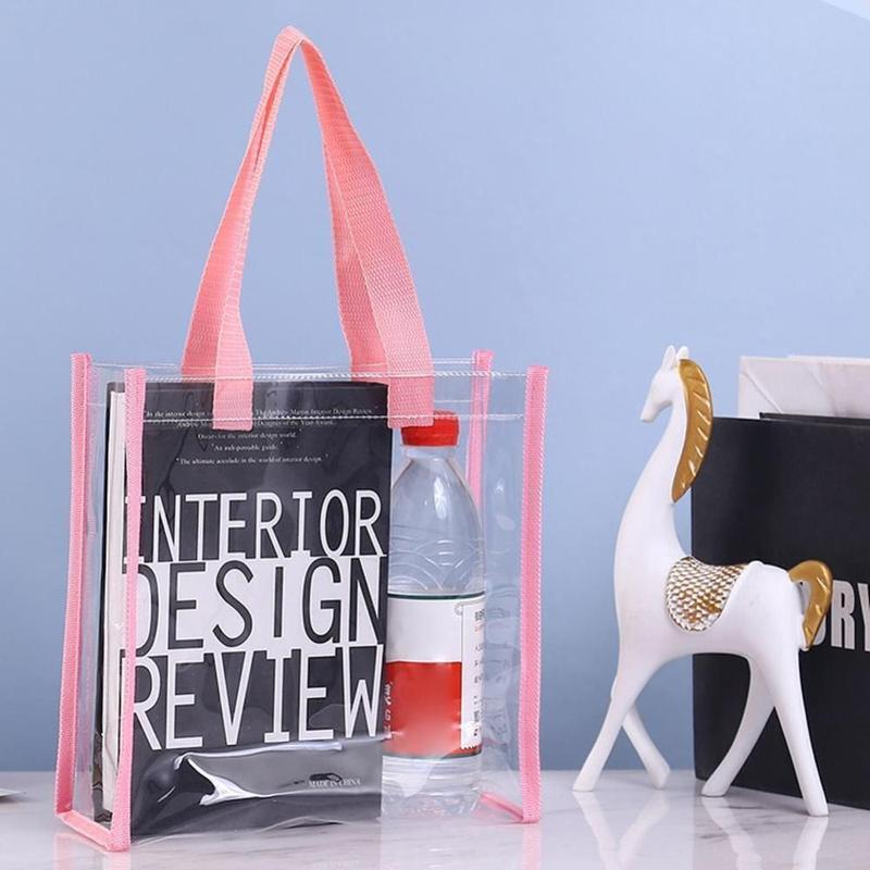 Product Introduction of Túi tote trong suốt PVC, dung tích lớn, trong suốt, thích hợp cho mỹ phẩm và mua sắm, được làm bằng nhựa, túi thạch may trên ô tô, hàng mới về 9